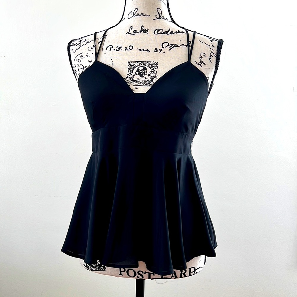 Express Peplum double strapped top.  Exposed back. NWOT